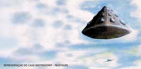 Haroldo Westendorff UFO Encounter - UFO illustration from the pilot's point of view