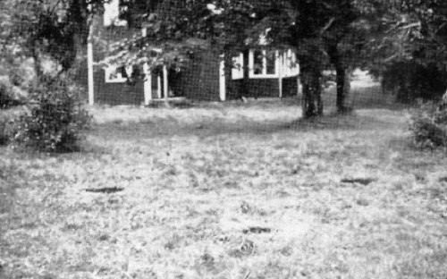 Lake Anten UFO Landing Incident - Photograph indicating the Richard Johansson's garden where the marks appeared